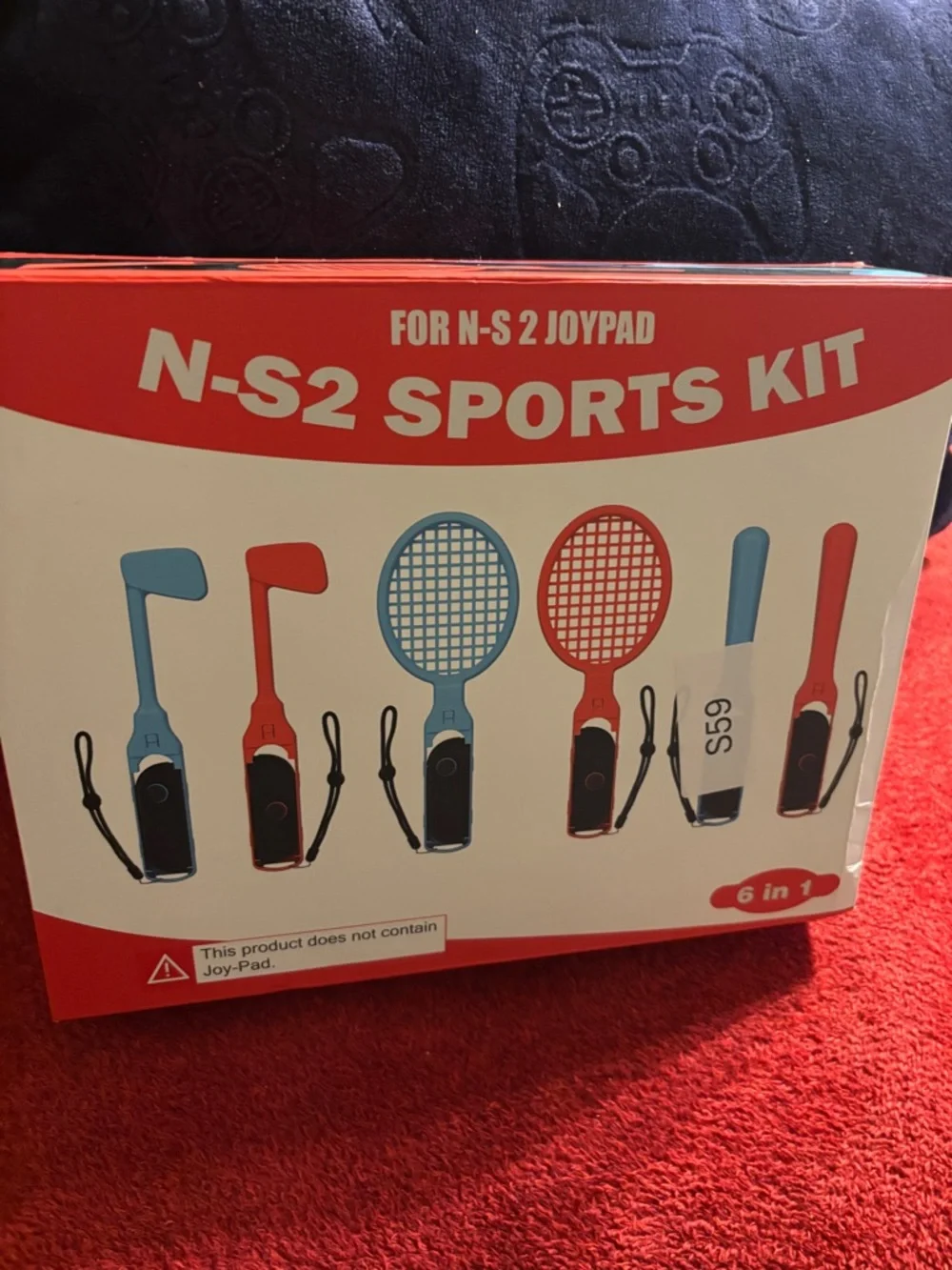N-S2 Sports Kit Video Game Controller Attachments - Red & Blue